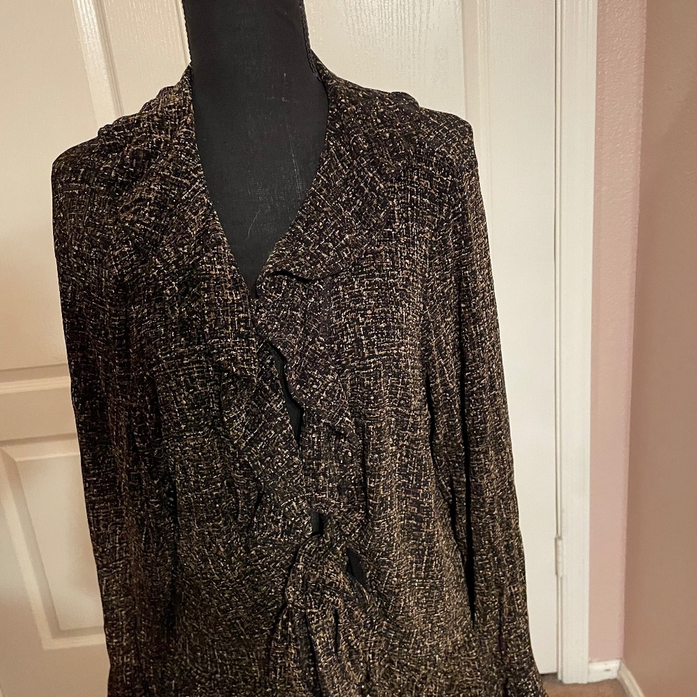 Coldwater Creek lined jacket with ruffles